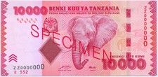 Tanzania 10,000 Shillings ND(2010) SPECIMEN P.44as_UNC