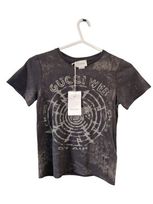 Original Gucci Kinder Hemd Größe 4 Jahre Gucci Web GG Ghost Raindow Neu Mit Etikett