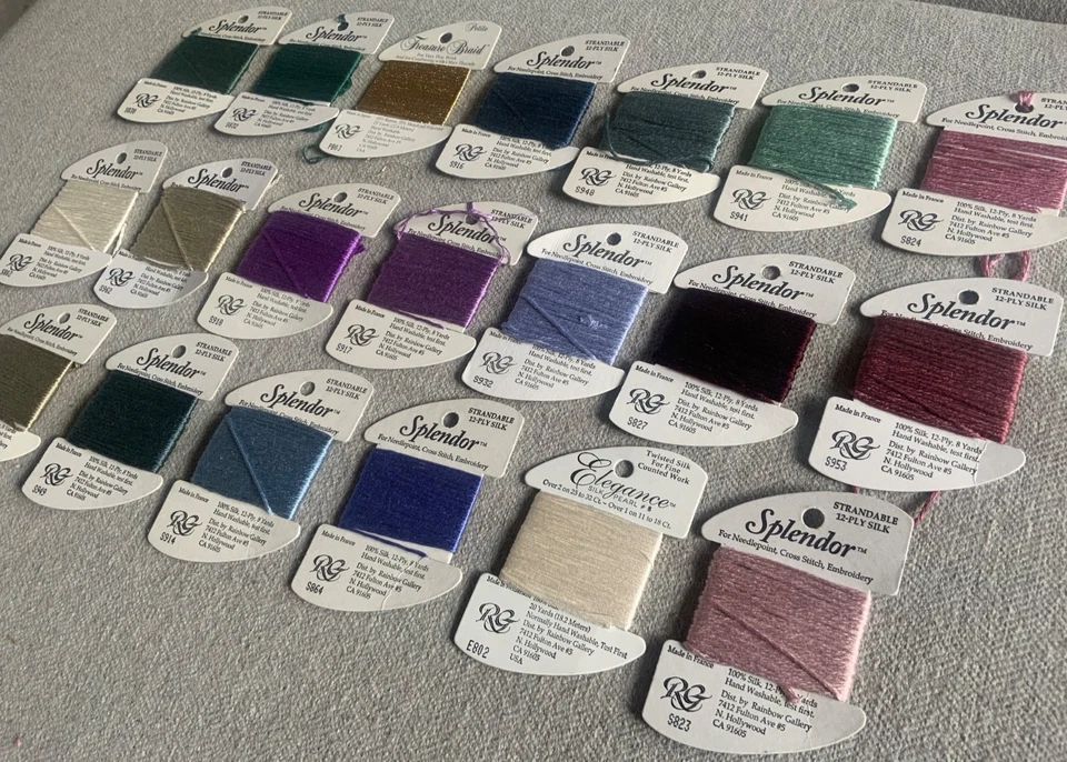 Lot of 20 Needlepoint/Embroidery THREAD RAINBOW GALLERY Splendor Silk Mixed - Image 2 of 4
