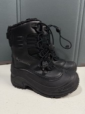 Columbia Youth Size 1 Bugaboot Celsius Snow Boots Black Waterproof 400g Insu