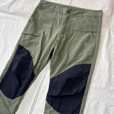 HAGLOFS Flex Stretch Pants Mens Size Large Olive Green 33x28