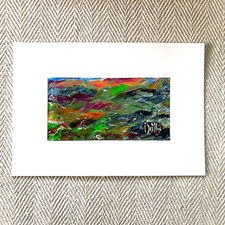 "WALES-CAMBRIAN MOUNTAINS-MACHYNLLETH ROAD 1970." AN ORIGINAL VINTAGE PAINTING.