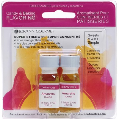 LorAnn Süßigkeiten & Backen Aroma 0,125 Unzen 2/Pkg-Amaretto-GESCHMACK-0380