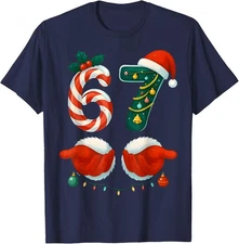 67 Meme Six Seven Christmas Design - Xmas Santa Hands T-Shirt