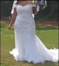 Mermaid Off The Shoulder Wedding Dress