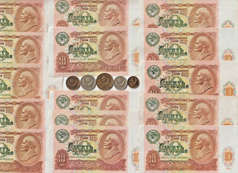 1991 CCCP Cold War VLAD LENIN Russian Dollar Rubles Russia Coin Collection Lot