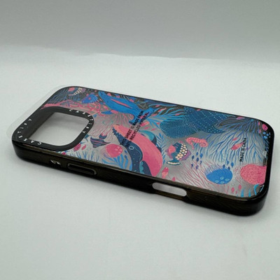 CASETiFY iPhone 16 Pro Max Hülle Slim Stoßfest - Unter dem Meer - Klar Schwarz