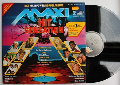 Maxi Hit Sensation GER 2LP 1988 Kylie Minogue Mel & Kim Erasure Blue System O.K.