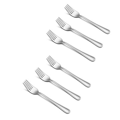 Toddler Forks, 6 Pcs Stainless Steel Kids Utensil Small Fork for Child Self