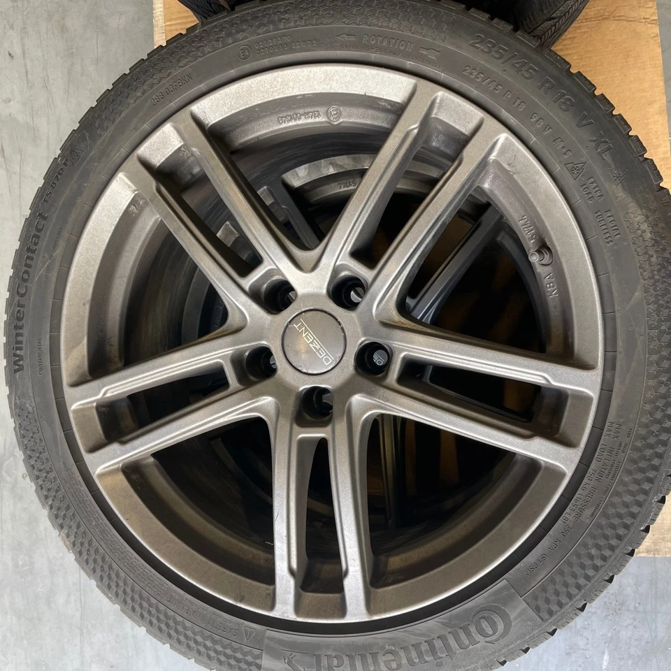 4 x Dezent TZ 8X18 5/112 ET44 Graphite mit Winterreifen 235/45R18 V XL Conti - Bild 2 von 4