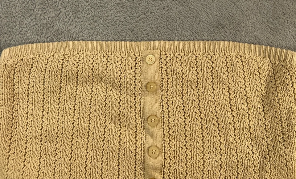 Suéter grande FOREVER 21 para mujer Bandeau Festival marrón crochet tubo tirantes Foto 3 de 4