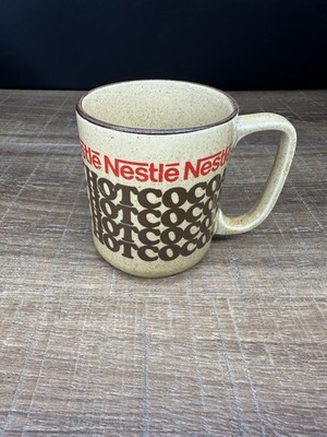 NESTLE Rich 'N Creamy Hot Cocoa Stoneware Mug  Japan Vintage Advertising 1970's