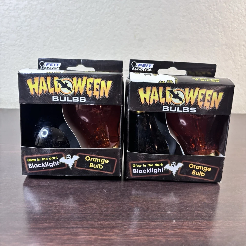 Feit Electric Blacklight & Orange Halloween Party Light Bulbs 75W 25W - 2 Pack - Image 3 of 4