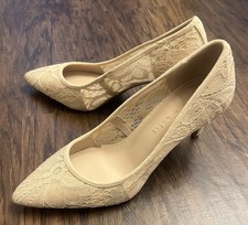 Kelly  Katie Cream Lace Wedding Cocktail Heel