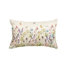 Spring Pillow Cover 12x20 Wildflower Butterfly Pack of 1 Floral