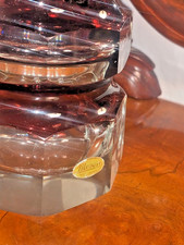 Vase Moser B&ouml;hmen 50er Jahre Handschliff mit Kleber Wert ca.500&euro;