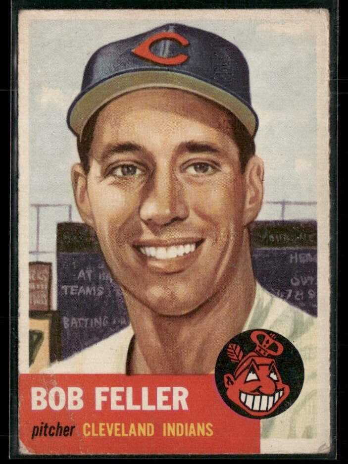 1953 Topps #54 Bob Feller VG+ No Creases