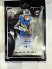 2025 Topps Chrome Black Terrance Ferguson Rookie Auto On Card Rams RAU-TF. rookie card picture