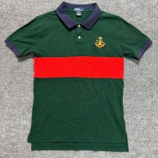 Polo Ralph Lauren Kids L 16/18 Green Red Crest Logo Short Sleeve Polo Shirt