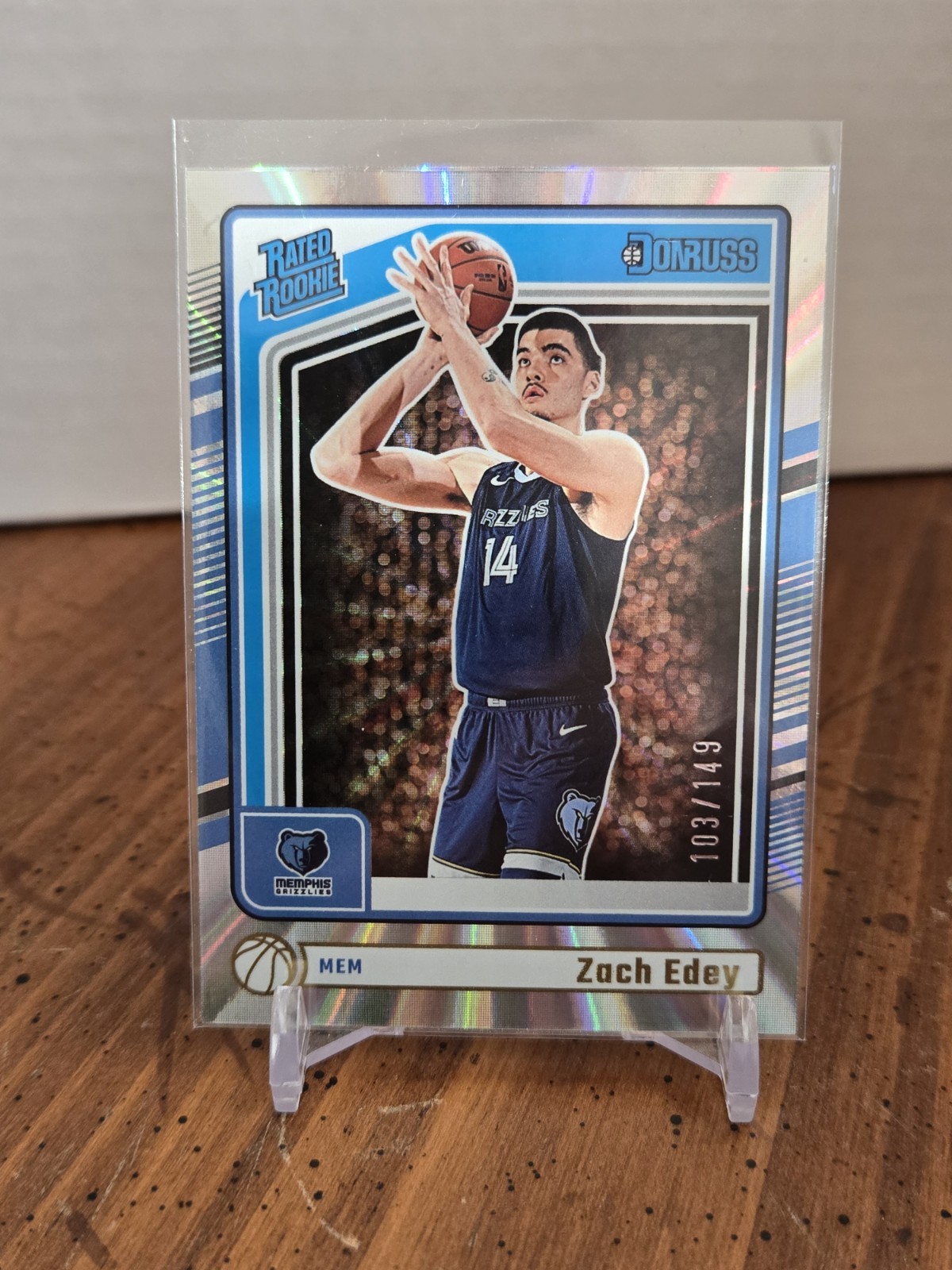 2024-25 Panini Donruss Zach Edey #239 RC Rated Rookie Holo Laser /149