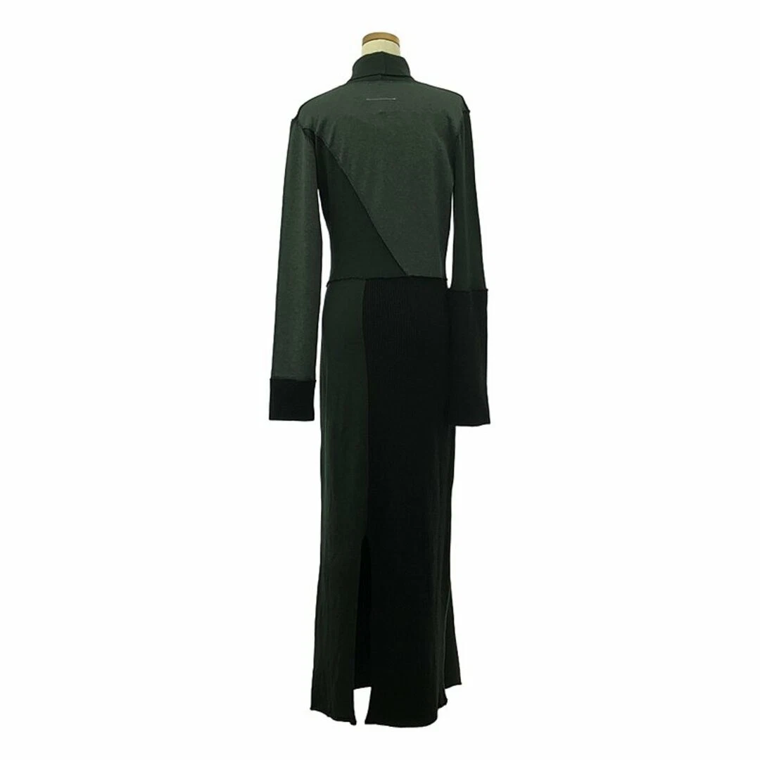 Abito MM6 Maison Margiela patchwork manica lunga a costine M nero scuro usato0