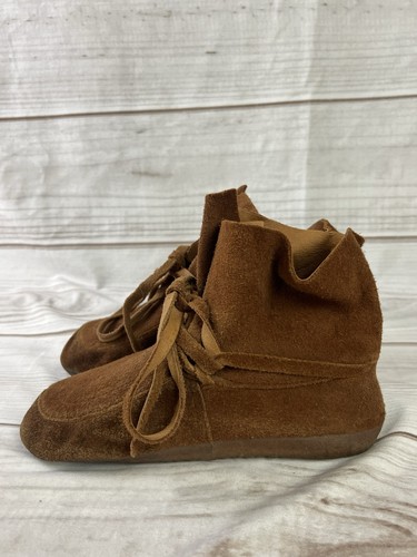Steger Mukluks Brown Moosehide Leather Ankle Tie Moccasins Men's Size: 9