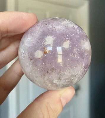 Kristall Blume Achat Amethyst Kugel Glitzer hübsch heilen spirituell sammeln 165g