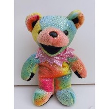 Grateful Dead Bean Bear Vegas Liquid Blue Plush Doll 7in Rainbow Age 15 