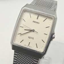 Seiko Spirit 5E31-5A70 Square Quartz Watch New Battery