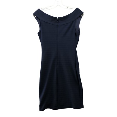 Guess Bodycon Mini Dress Womens Size 4 Navy Blue Bandage Sleeveless V-Neck  | eBay