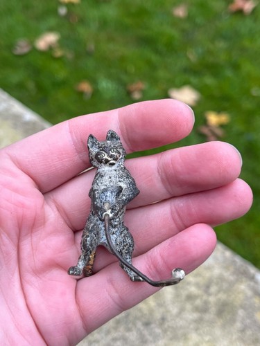 Franz Bergman Cold Painted Bronze Cat Golf Golfing Animal Vienna 19th Century - Picture 1 of 13