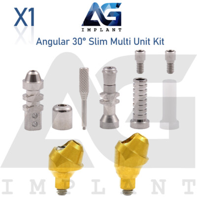 Angular Multi Unit 1.6 Kit Prosthetic Slim Platform 30° Int Hex Titanium