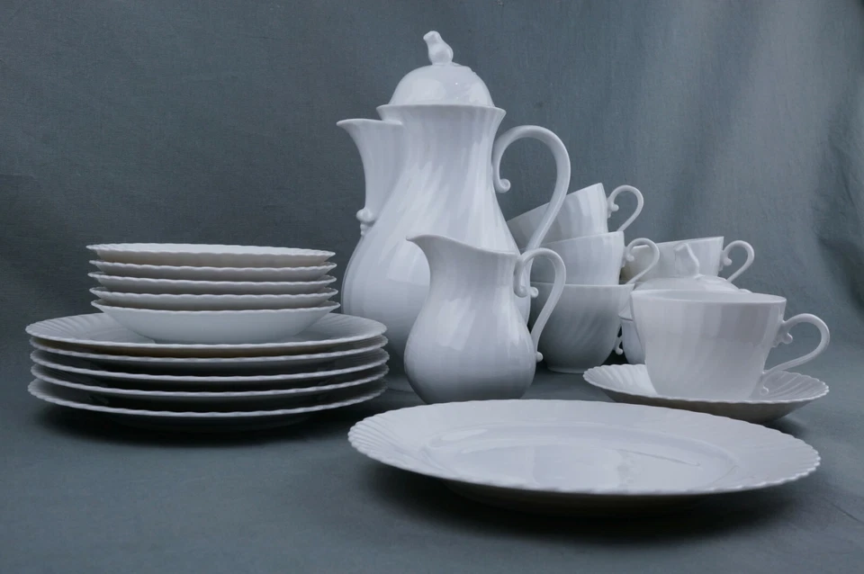 AK KAISER MARIE ANTOINETTE weiss schönes altes Kaffeeservice 6P 21tlg - Bild 2 von 4