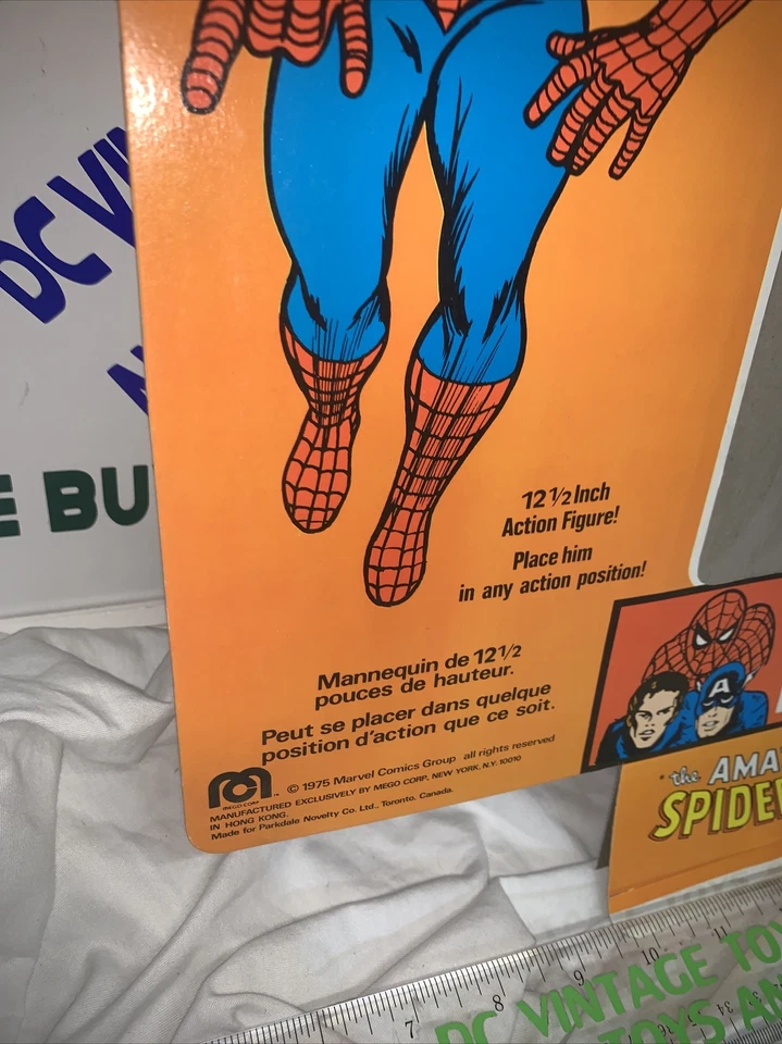 原始复古 Mego 蜘蛛侠盒平 12 英寸娃娃漫威复仇者联盟美国队长 WGSH NOS — 第 3/4 张图片