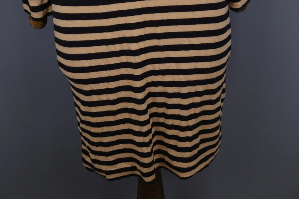 Vestido ceñido al cuerpo de lana a rayas marrón SONIA by SONIA RYKIEL talla M Foto 2 de 4