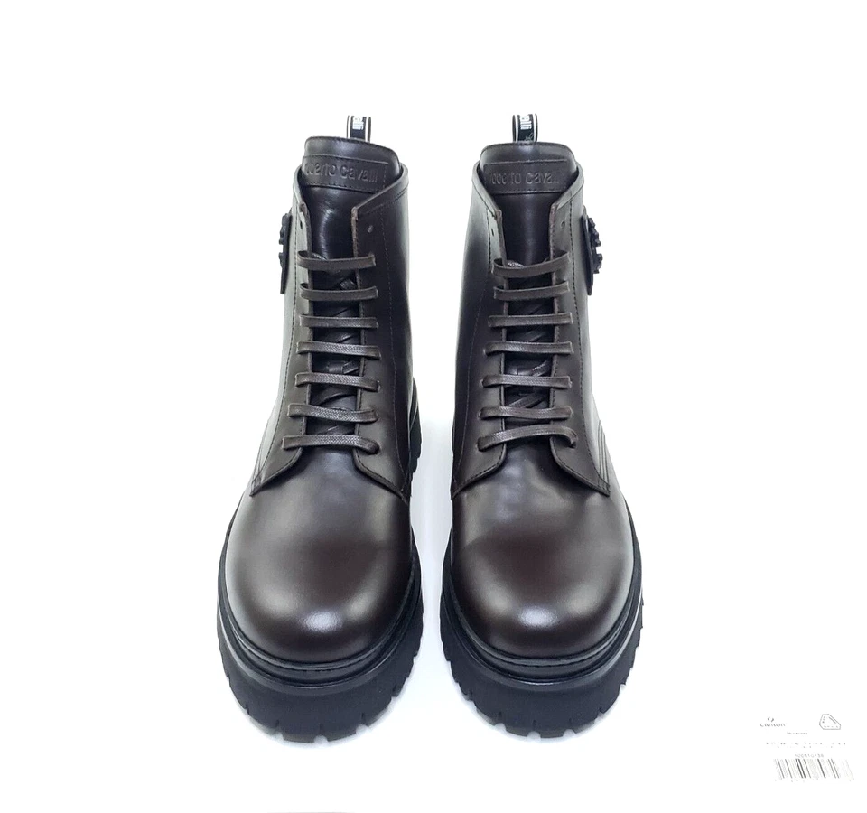 Botas de Senderismo Clase Roberto Cavalli Cuero Marrón Hombres Italia 43/ EE. UU. 10 Foto 4 de 4
