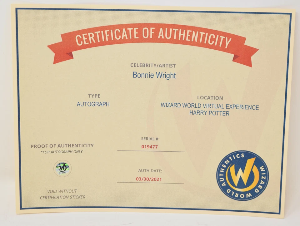 Harry Potter and the Deathly Hallows - Part 2 signed by Bonnie Wright - Image 2 of 4