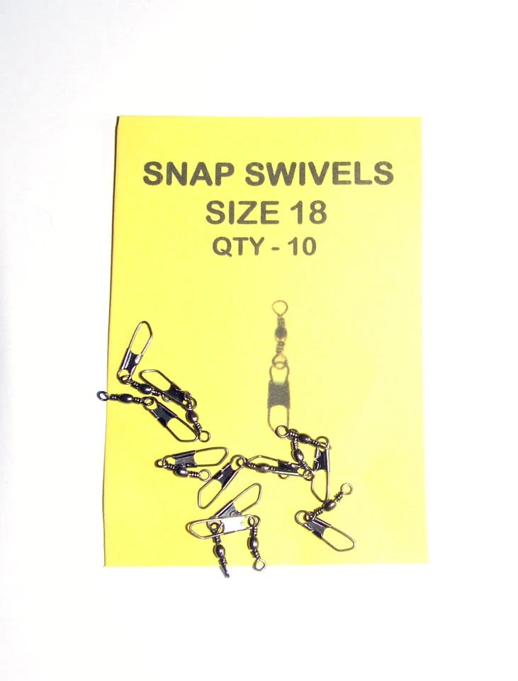 CJT Snap Swivels Größe 18er Pack 10 - Karpfen, Wels, Hecht, Seefischen usw.