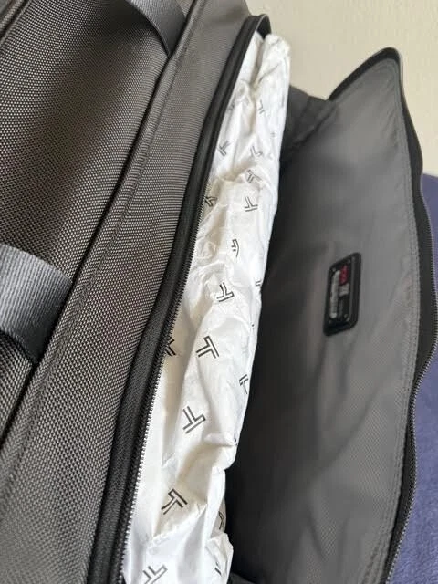 TUMI Alpha Bravo Framed Soft Duffel/Travel Bag Weekender Carry On Solid Black - Image 4 of 4