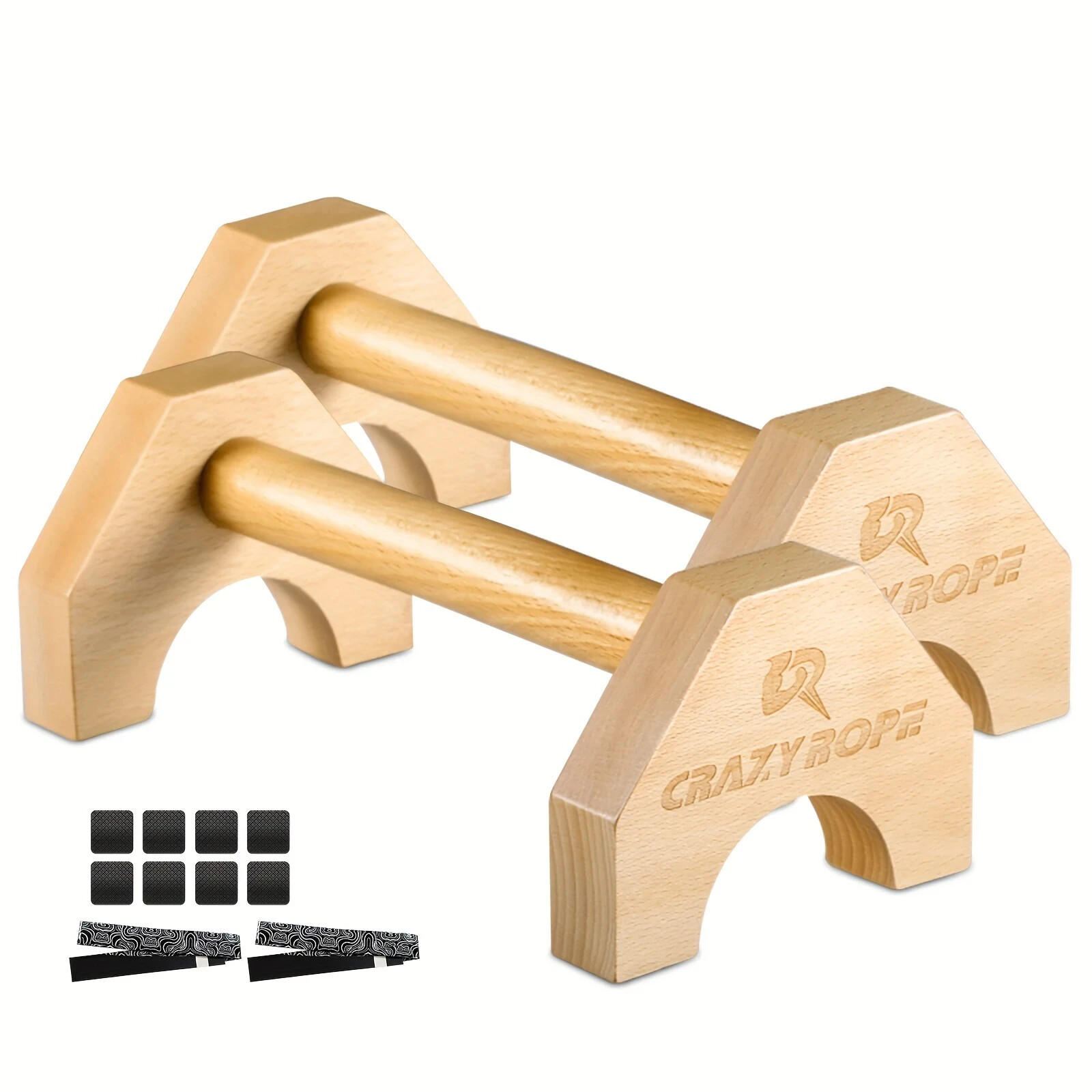 Asas reclinables barra push up barras madera madera calistenia gimnasio entrenamiento