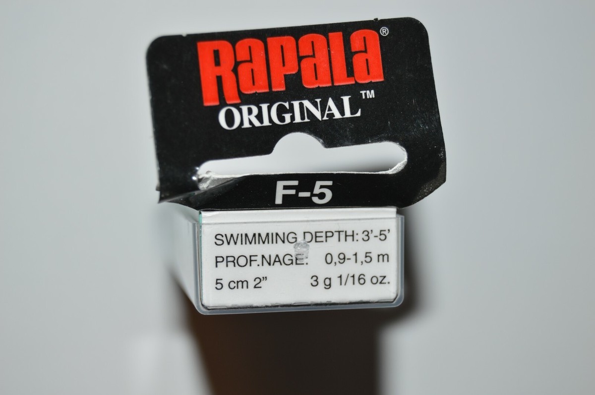 3 X Rapala Original Floating Minnow F-05 – Leurres Balsa Argent Et Tigre De Feu