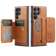 For Samsung S23 S24 FE S25 Ultra Magnetic Leather Case Detachable Wallet Cover