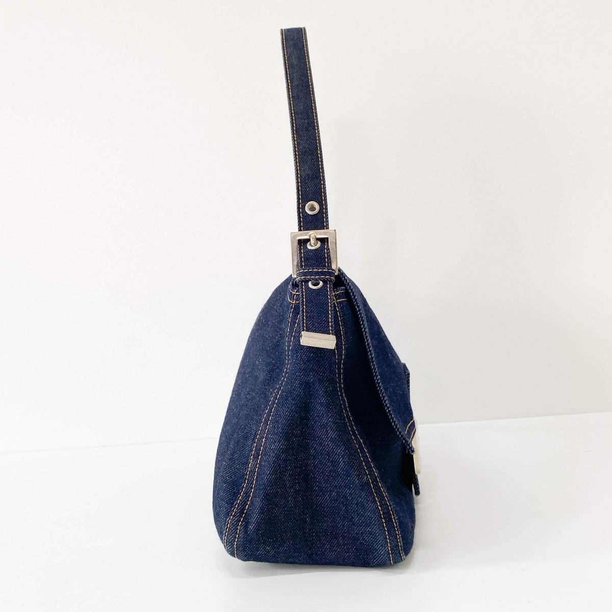 FENDI Denim Mamma Baguette Shoulder Bag | eBay