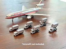 1:400 Model Airport Accessories - 6 Piece Catering Truck Set (Grey)