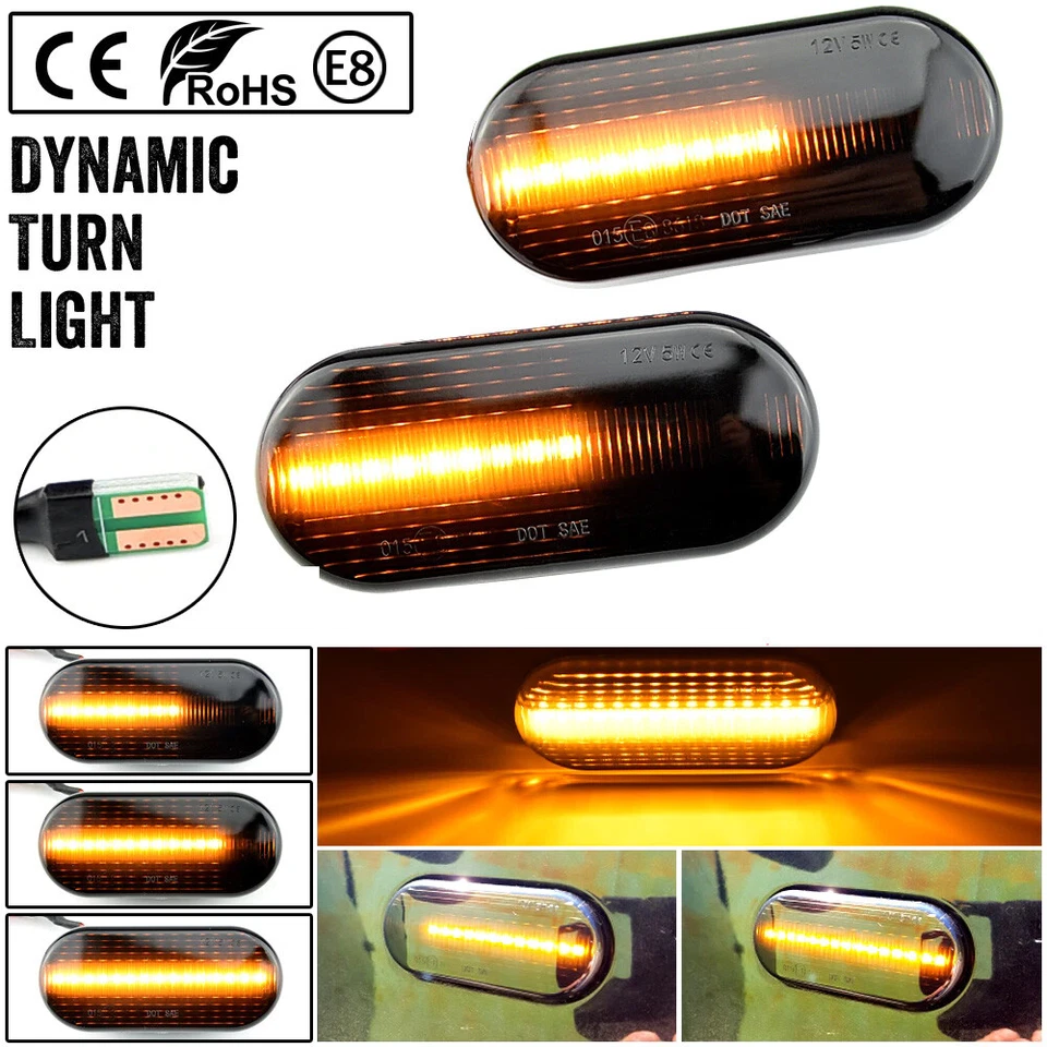 2x frecce DINAMICHE indicatori laterali LED per FORD Fusion 2002- F3DD - Immagine 2 di 4