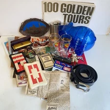 Grandpa's Vintage Junk Drawer Lot-Misc Travel Maps Bank Train Jesse James