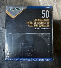 Slim CD STORAGE CASES - 49 Count - BRAND NEW  Open box - 1 Case Missing