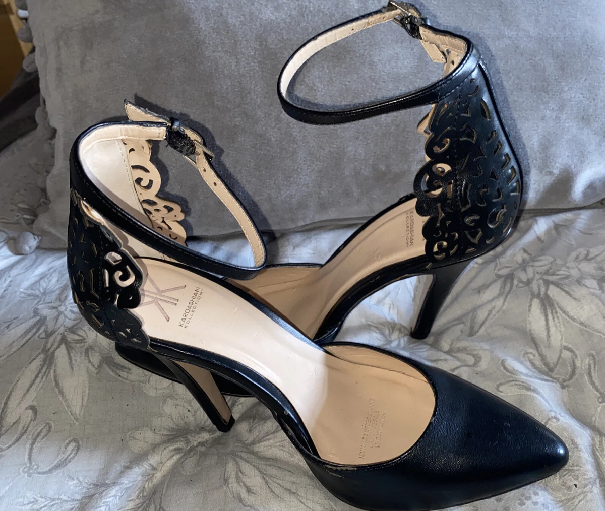 Black high best sale heel evening shoes