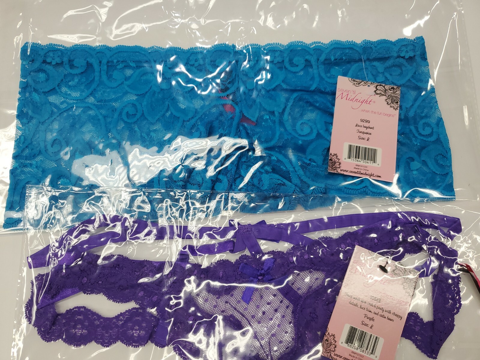 Seven Til Midnight Lace Panty Size Large Lot of 2 New