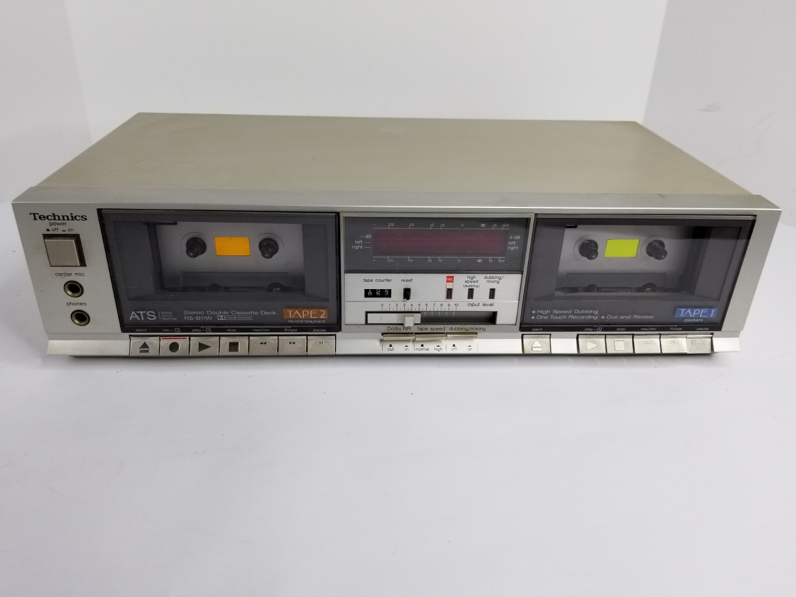 Vintage Technics RSB11W Stereo Dual Cassette Tape Deck Player